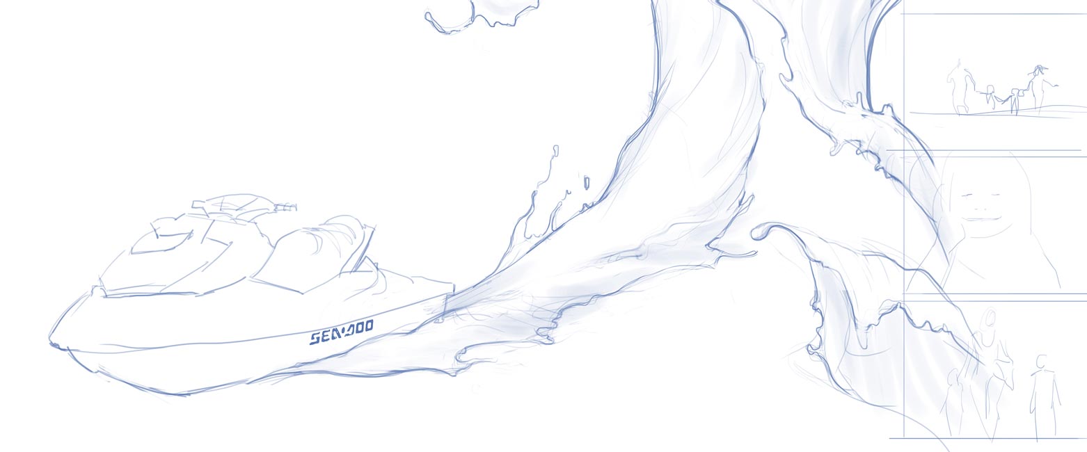 Sea-Doo Spark Paint Design sketch