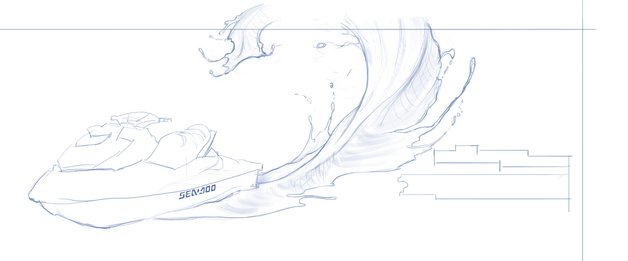 Sea-Doo Spark Paint Design sketch